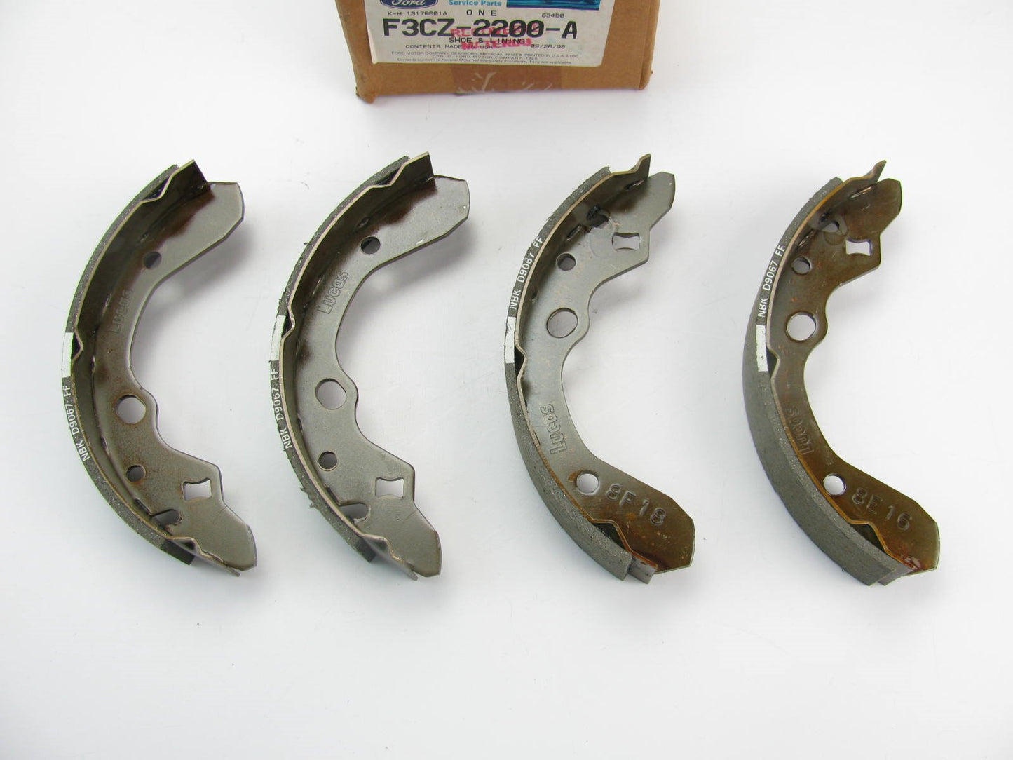 New Genuine OEM Ford F3CZ-2200-A Brake Shoes