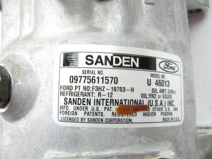 NEW - OEM Ford F3HZ-19703-H A/C Compressor Sanden U46013 - EXACT FITMENT UNKNOWN