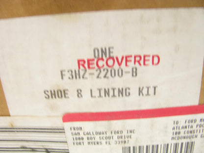 NEW GENUINE OEM Ford F3HZ-2200-B REAR 15x7'' Brake Shoes