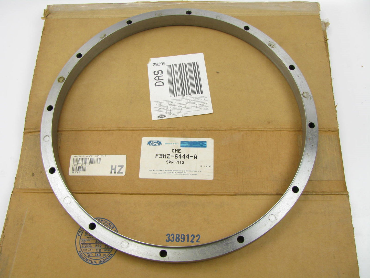 NOS - OEM Ford F3HZ-6444-A Cummins 8.3L 8.9L Truck Flywheel Bolt Housing Spacer
