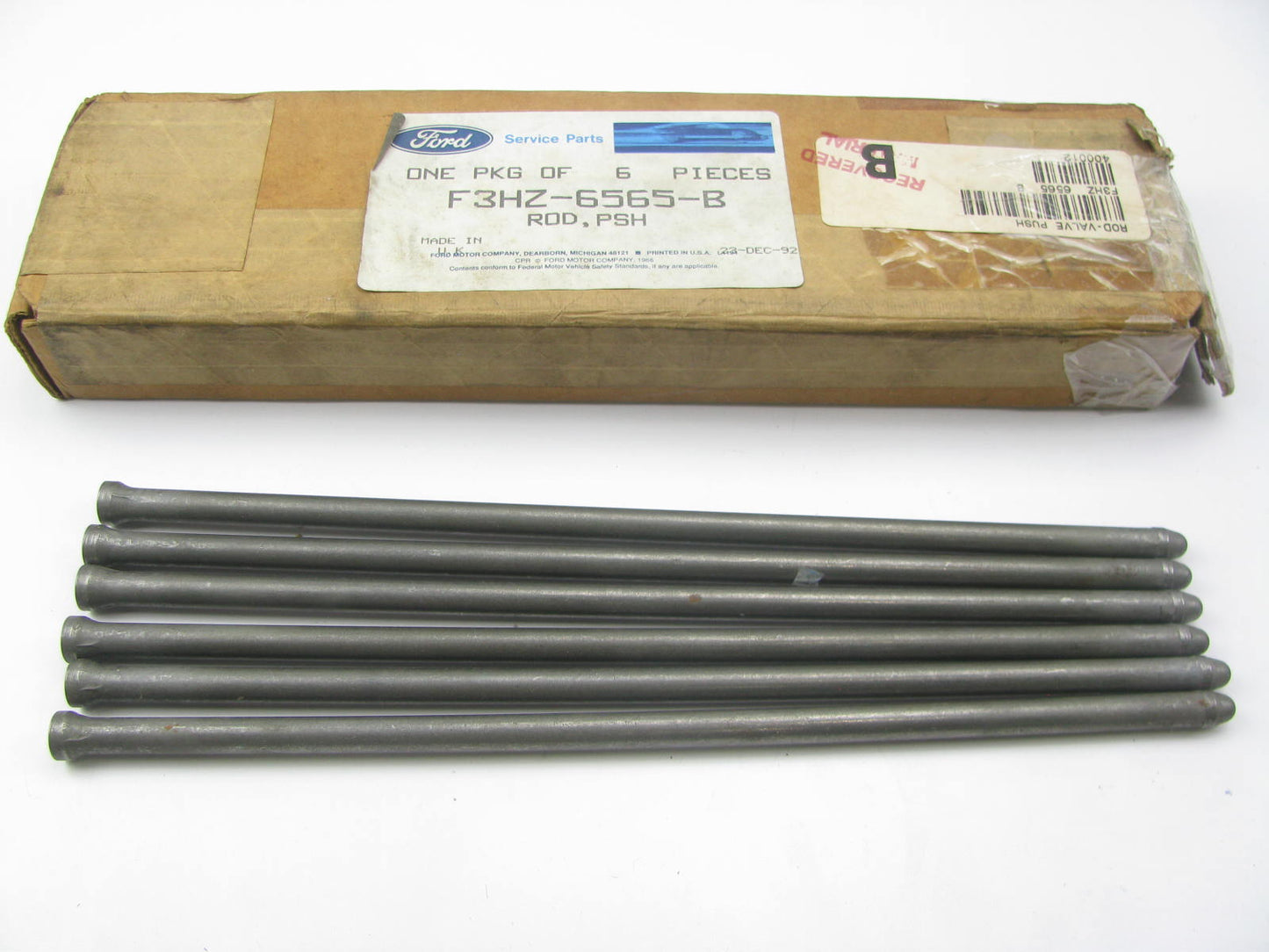 (6) NEW - OEM Ford F3HZ-6565-B Engine Push Rods 1994-1997 FD1460 8.3L Diesel