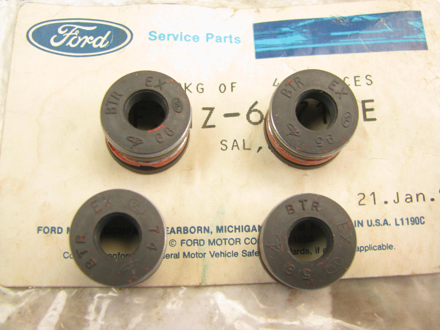 (4) NEW - OEM Ford F3HZ-6571-E Exhaust Valve Stem Seal 1993-1998 FD1060 Diesel