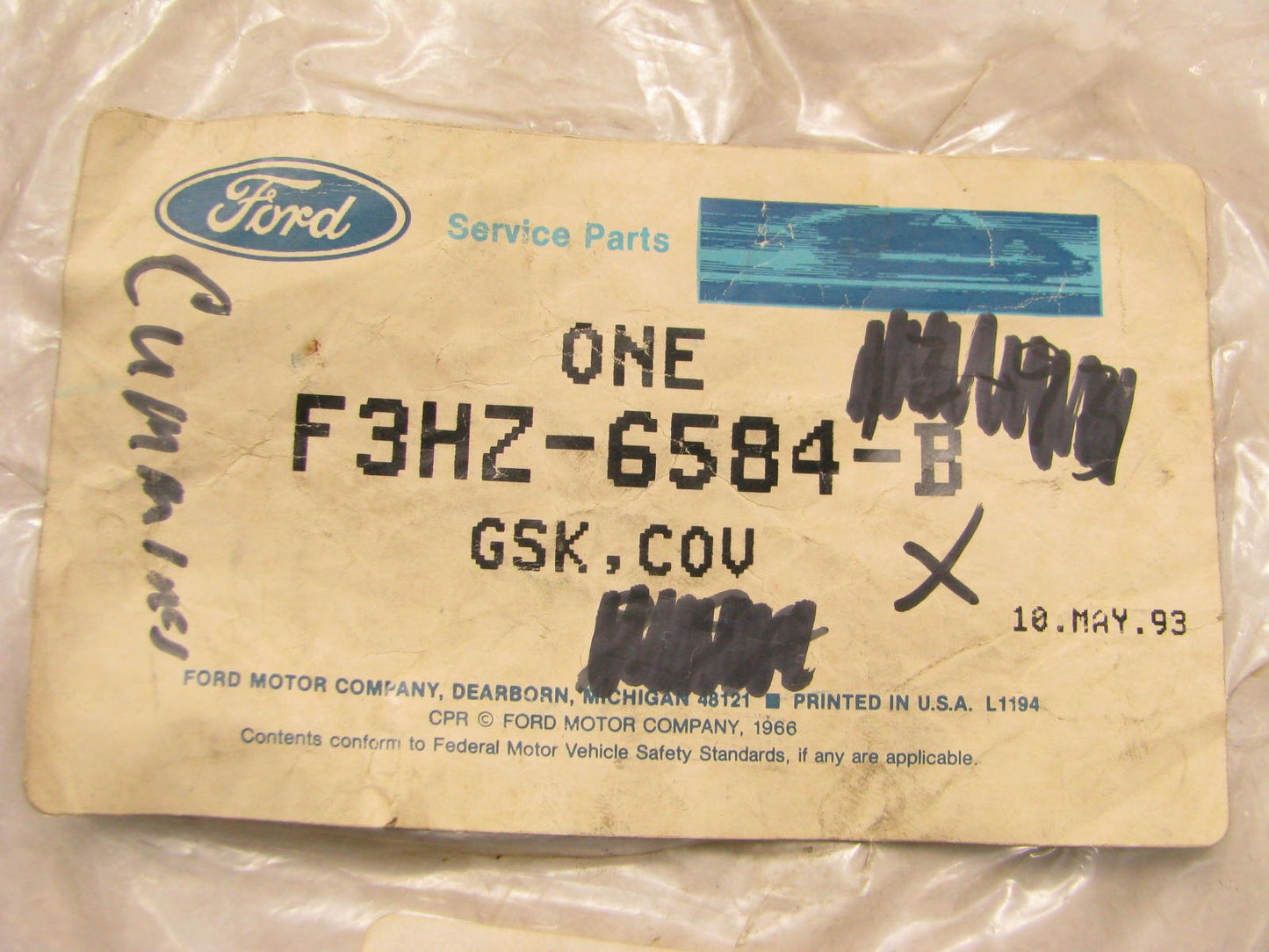 NEW - OEM Ford F3HZ-6584-B Valve Cover Gasket 1993-1995 FD1460 Engine