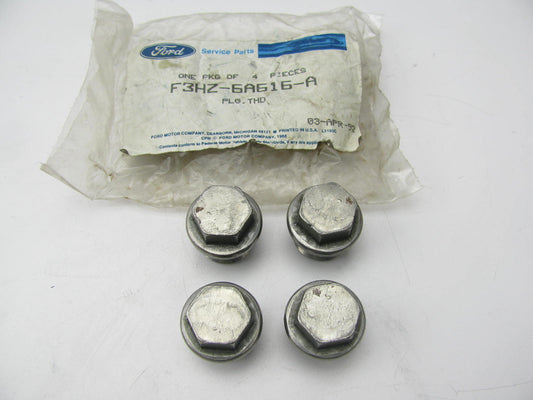 (4) NEW - OEM Ford F3HZ-6A616-A Oil Relief Valve Plug 1994-1997 FD1060 5.9L-L6