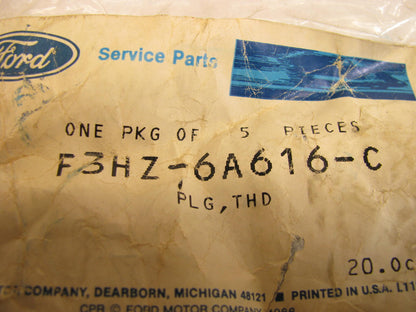 (5) NEW - OEM Ford F3HZ-6A616-C Oil Relief Valve Plug 1993-1998 FD1460 8.3L-L6