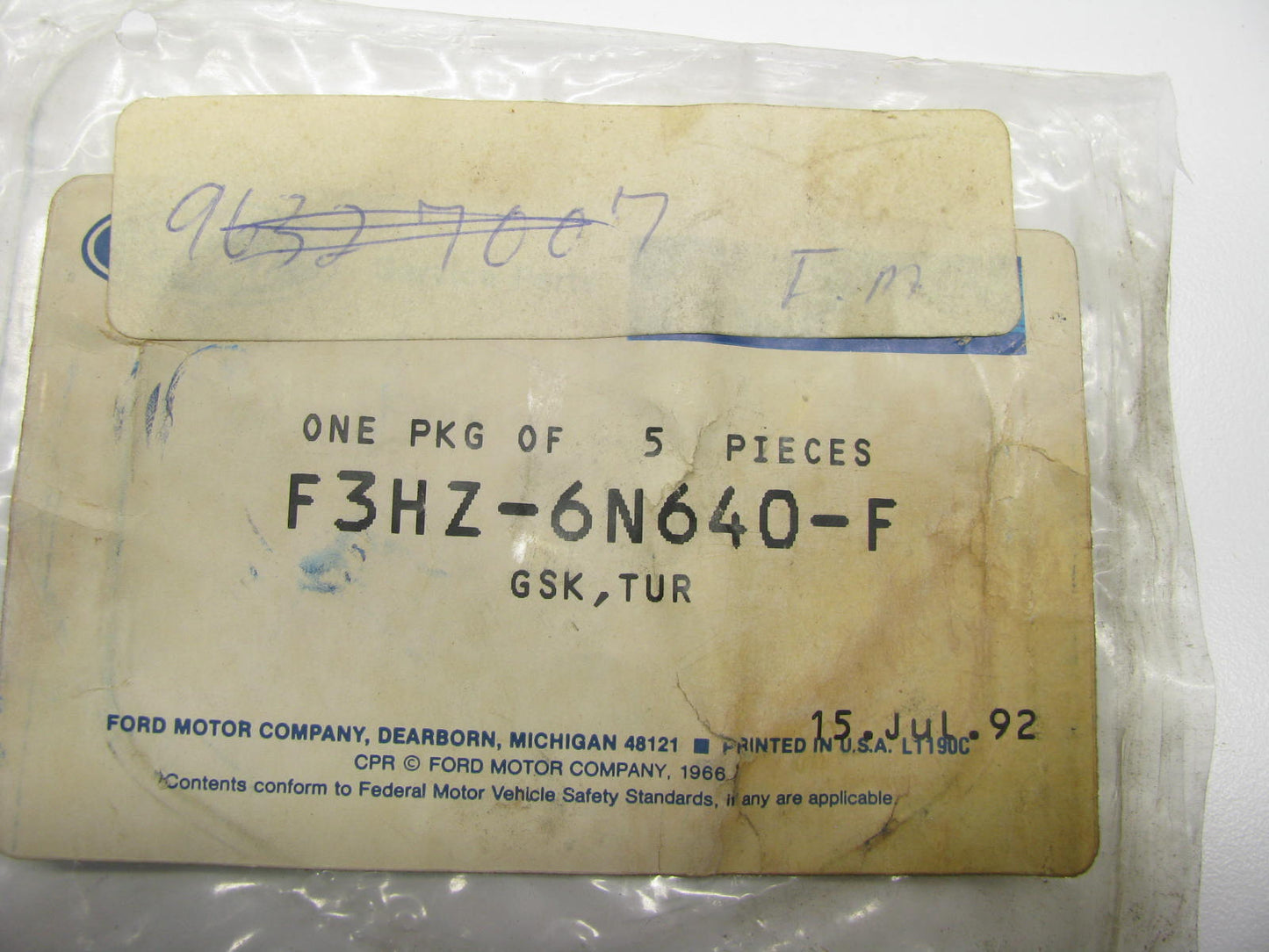 NEW - OEM Ford F3HZ-6N640-F Turbocharger Gasket 1993-1997 FD1460 8.3L Diesel