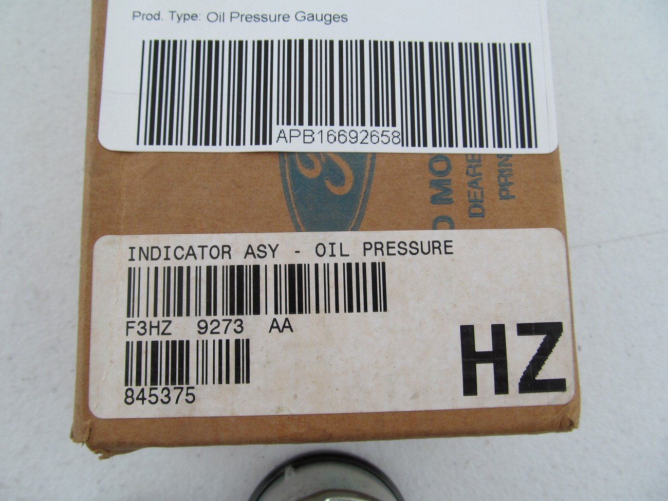 NOS OEM Ford F3HZ-9273-AA Oil Pressure Gauge - 1993-UP HD TRUCK