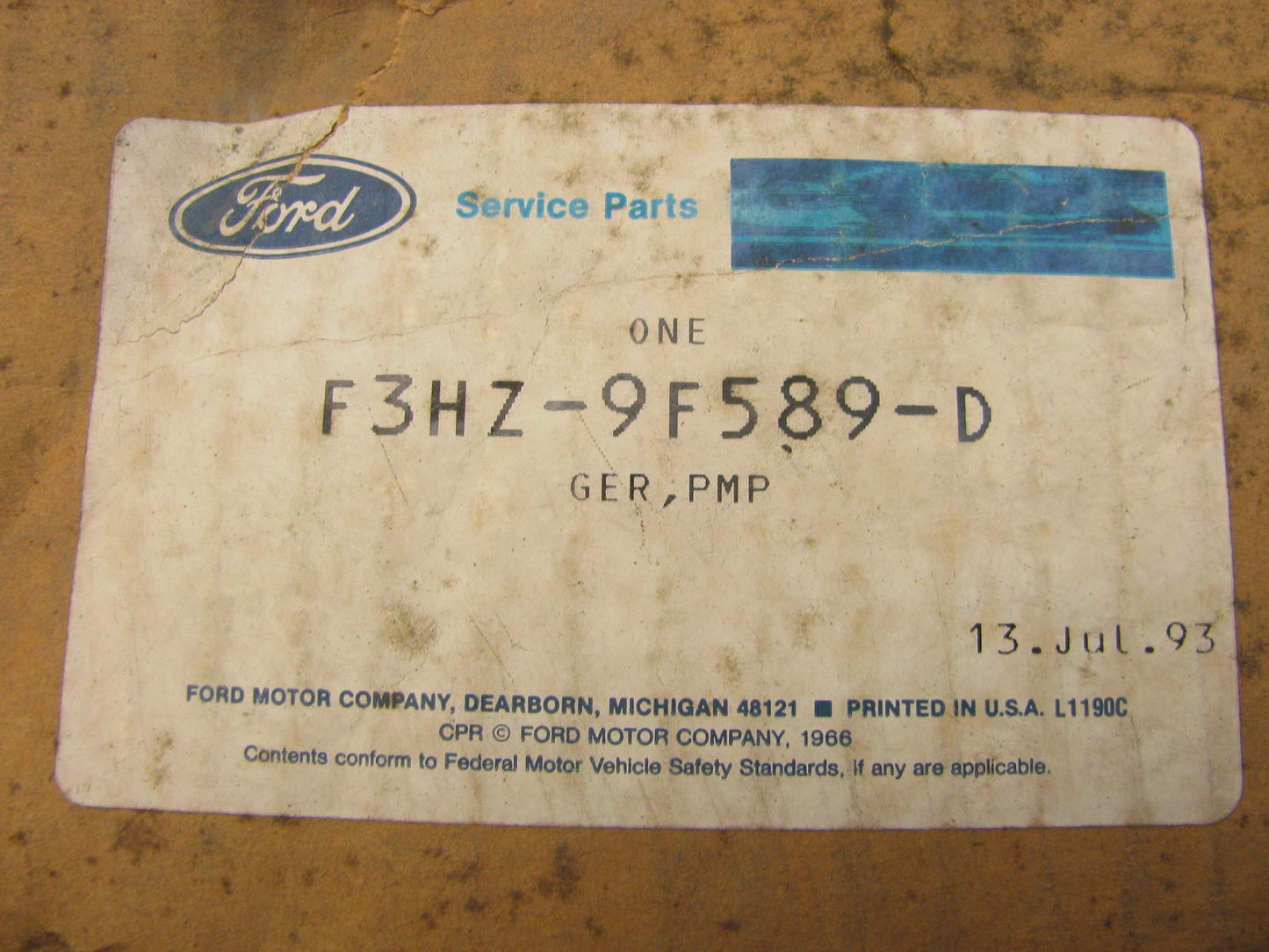 NEW - OEM Ford F3HZ-9F589-D Fuel Injection Pump Gear 1993-98 FD1460 Cummins 6CT