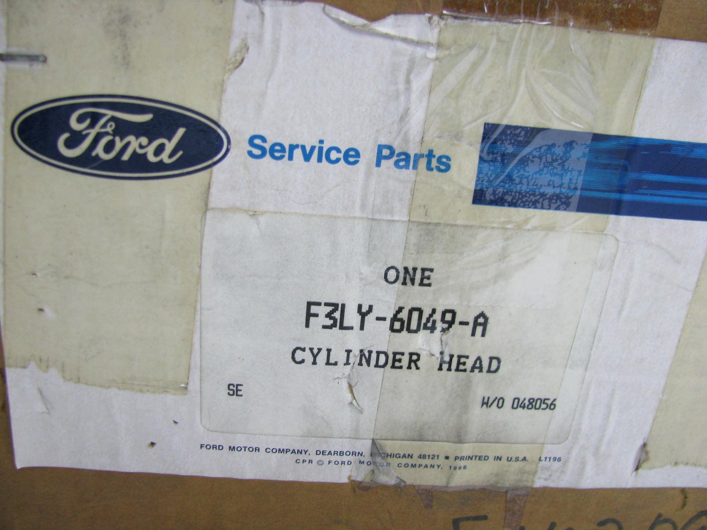 NOS - OEM Ford F3LY-6049-A Right Engine Cylinder Head 93 Lincoln Mark VIII 4.6L