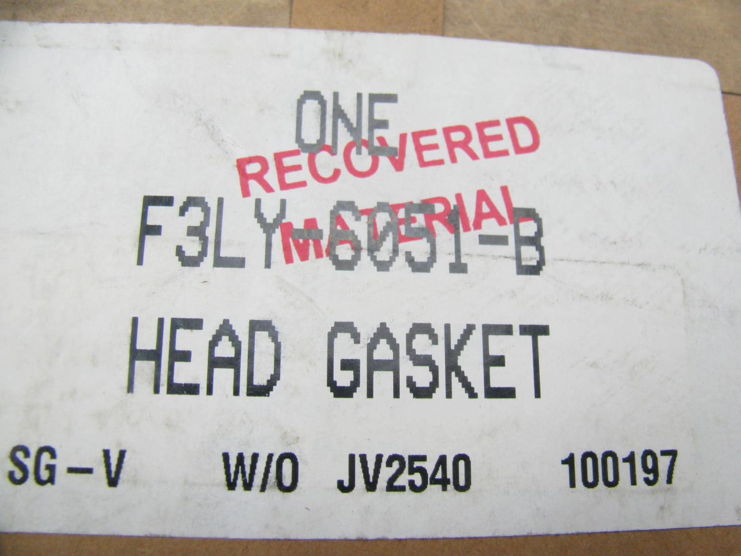 Ford F3LY-6051-B Left Engine Cylinder Head Gasket 1993-1998 Lincoln Mark VIII