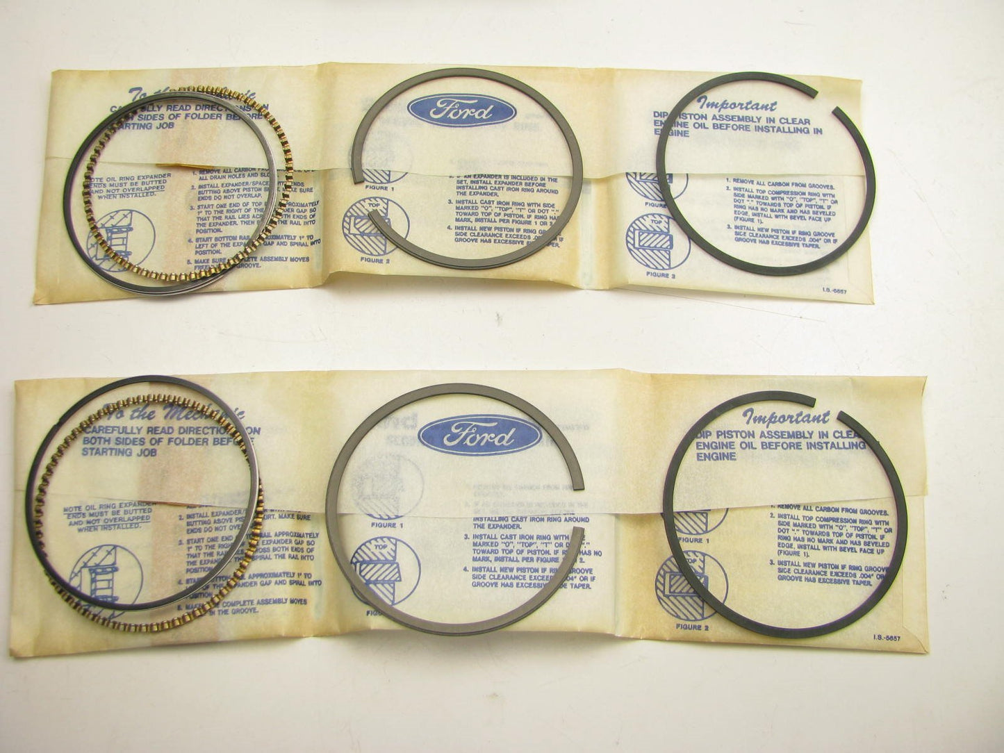 DOES (2) PISTONS - OEM Ford F3LY-6148-A Piston Rings 1993-1994 Mark VIII 4.6L V8
