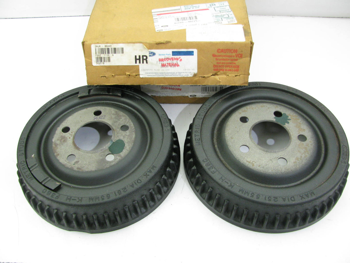 (2) NEW - OEM Ford F3SZ-1126-A Rear Brake Drum For 1990-1995 Thunderbird