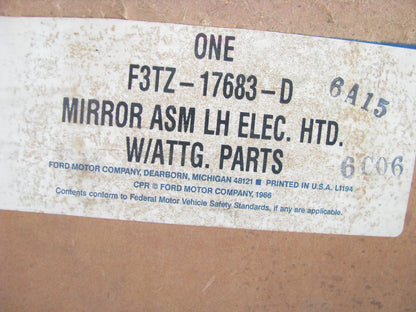 NOS - OEM F3TZ-17683-D 1993-1994 Ford Explorer Drivers Side LEFT Mirror - Heated