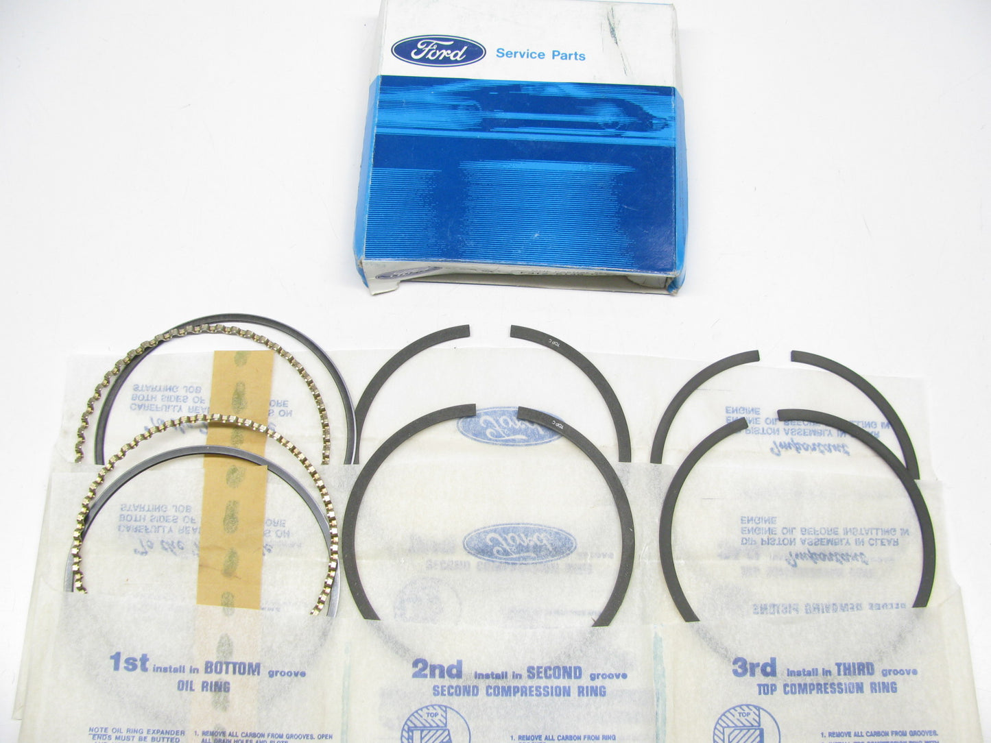 NEW - OEM Ford F3TZ-6148-H Partial Piston Rings .020'' 1993-1997 460 7.5L-V8