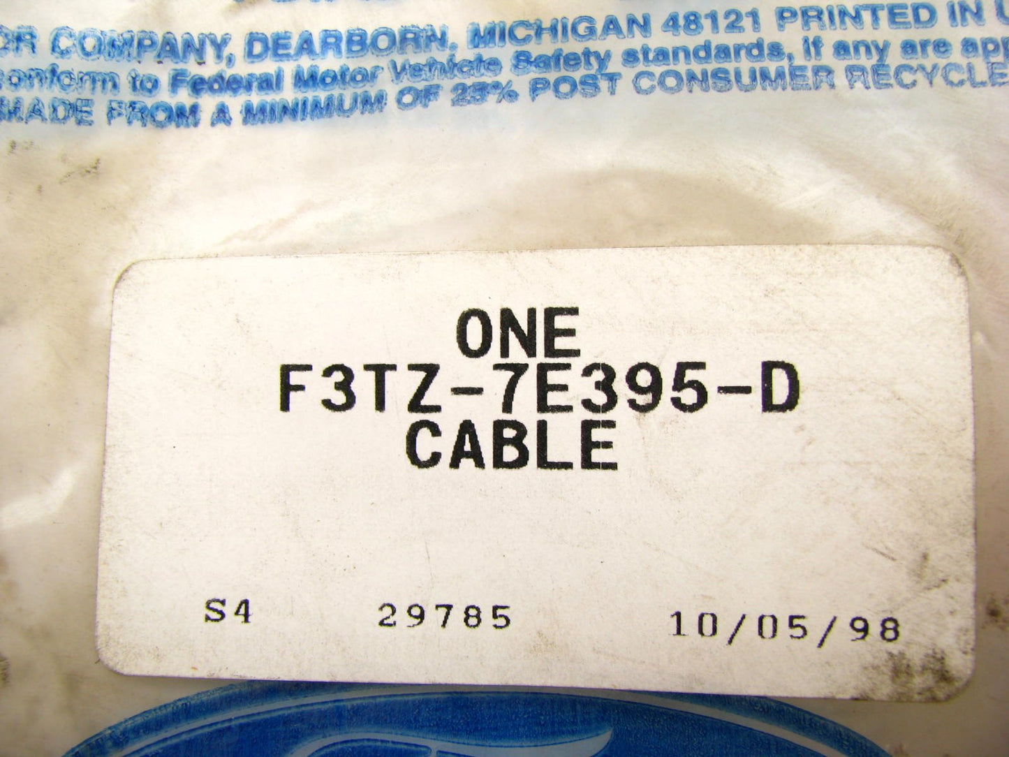 NEW GENUINE OEM Ford F3TZ-7E395-D C6 Auto Trans Shift Select Cable