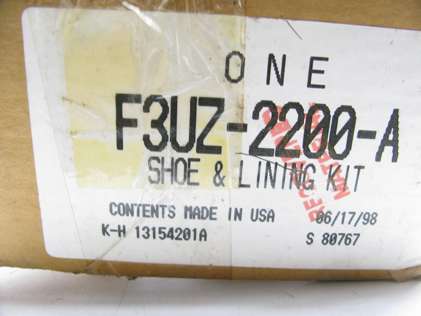 NEW GENUINE - OEM Ford F3UZ-2200-A Drum Brake Shoes 11 1/32 X 2 1/4''