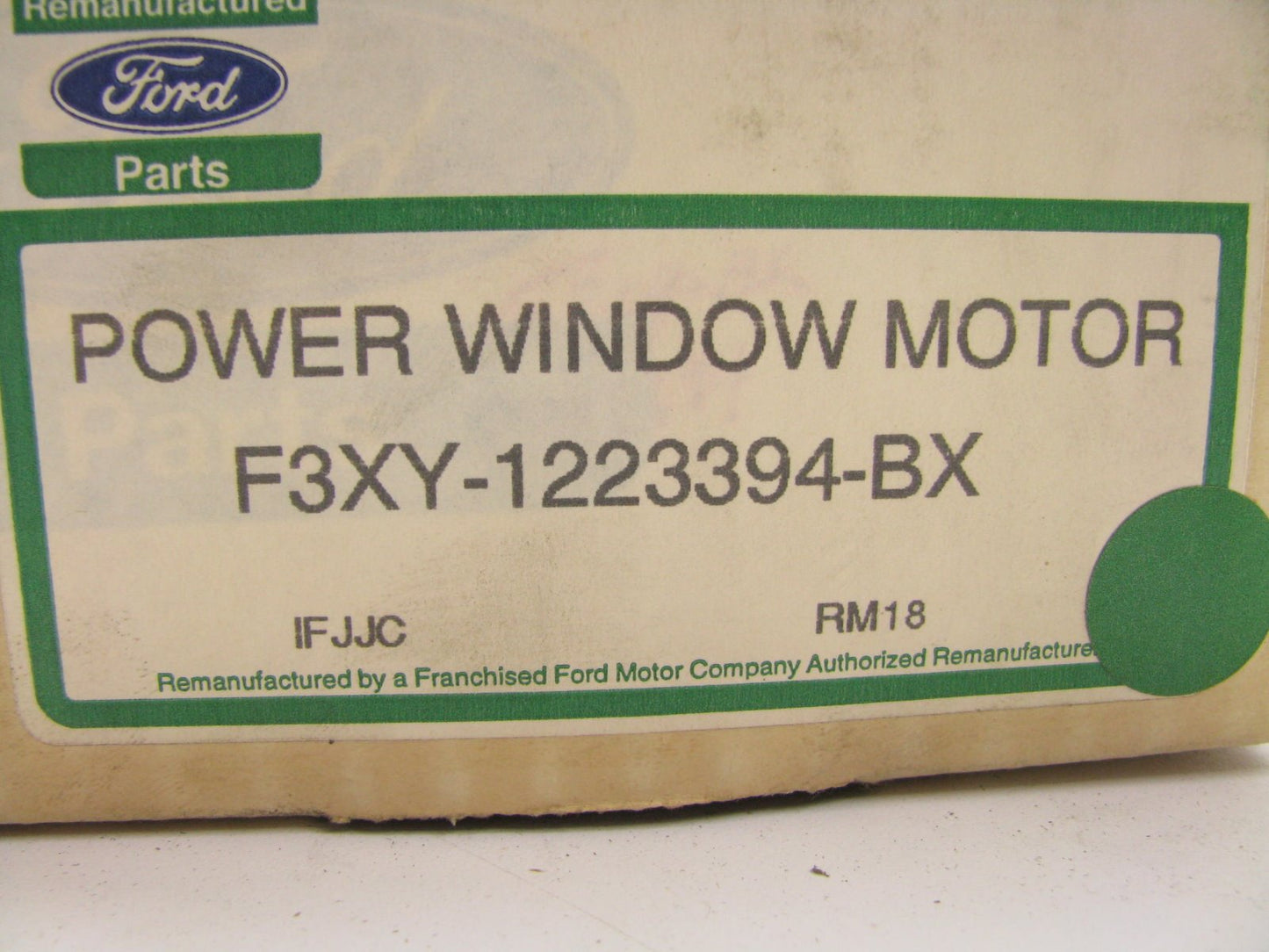 REMAN OEM F3XY-1223394-BX Rear Right Power Window Motor For 93-97 Quest Villager