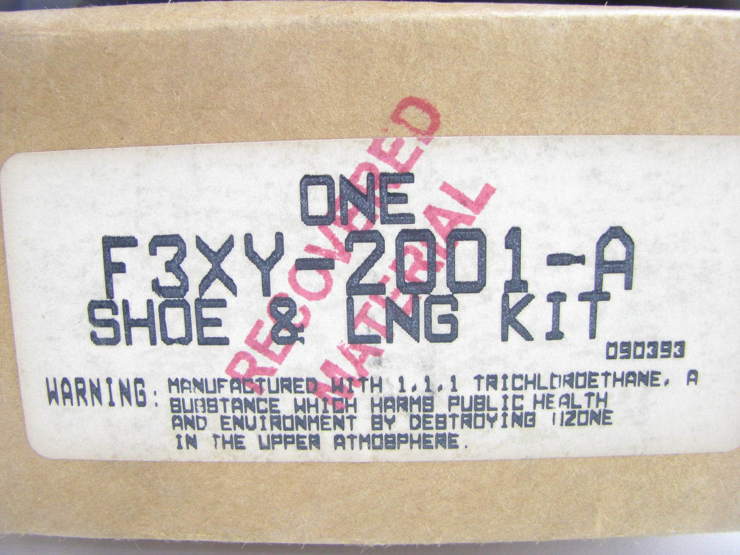OEM Ford F3XY-2001-A Front Disc Brake Pads For 1993-2002 Quest, Villager