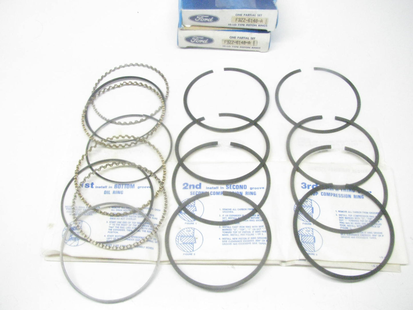 NEW - OEM Ford F3ZZ-6148-A Full Piston Ring Set STD 1993-94 Ranger 2.3L-L4