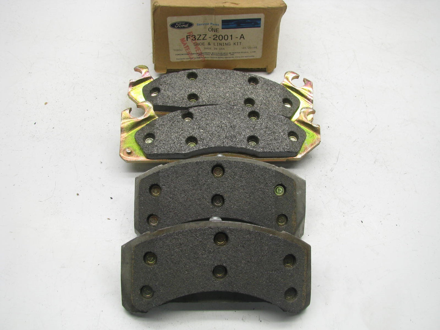 NEW GENUINE - OEM Ford F3ZZ2001A Front Disc Brake Pads