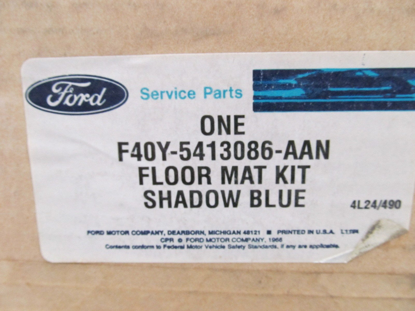 NEW GENUINE OEM Ford ''SHADOW BLUE'' COLOR CODE Floor Mats 1988-1994 Continental