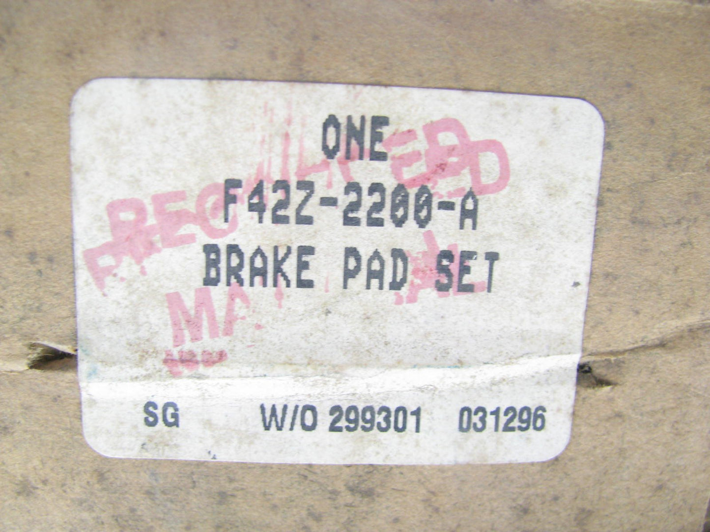 Genuine OEM Ford F42Z-2200-A Brake Pads - REAR - 1993-1997 Ford Probe