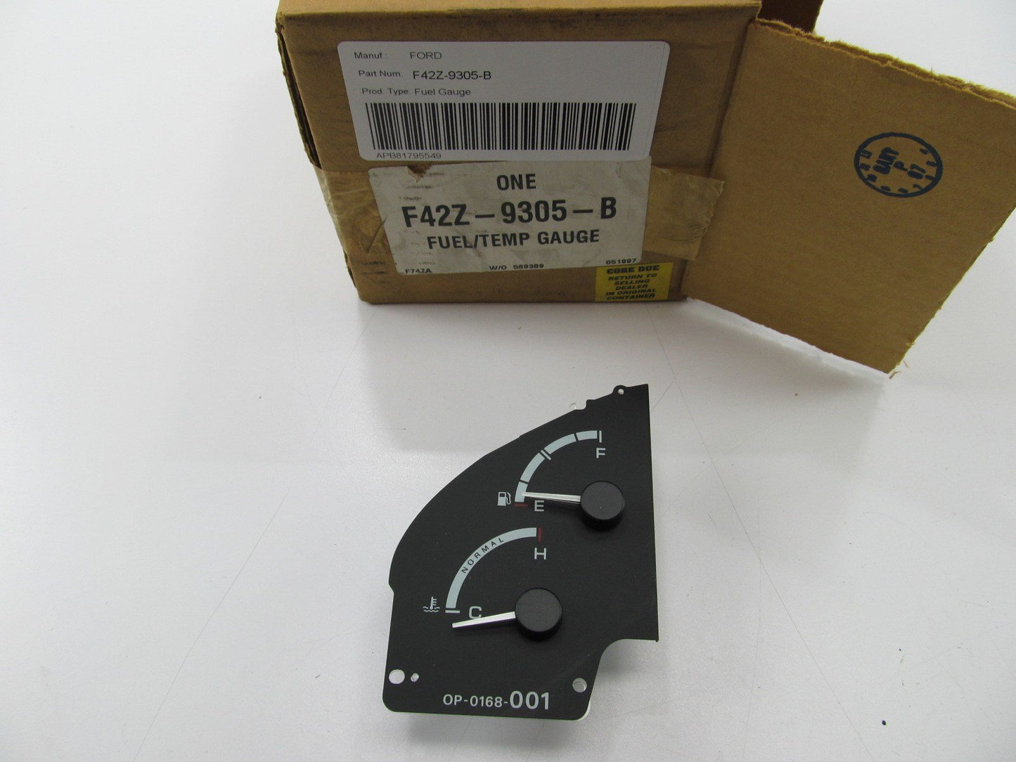 NEW - OEM Ford F42Z-9305-B Fuel & Water Temperature Gauge 1994-1997 Probe