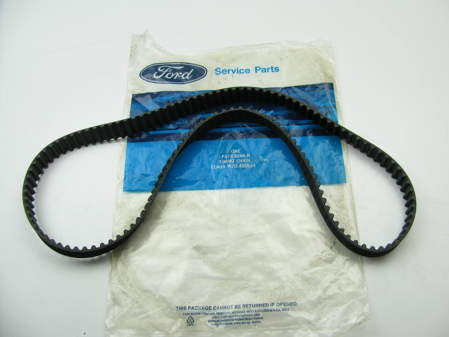 New Genuine OEM Ford F47Z-6268-B Engine Timing Belt  - 1994 Ranger 2.3L 4-CYL.