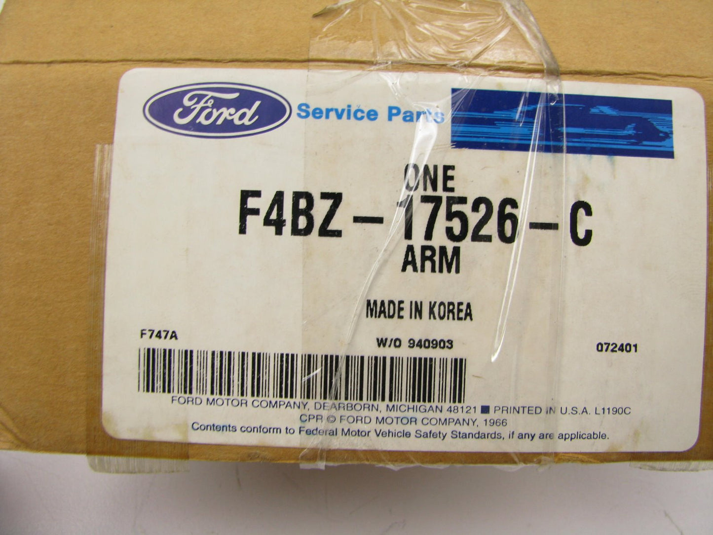 NEW OEM Ford F4BZ-17526-C REAR Back Glass Wiper Arm 1994-97 Aspire