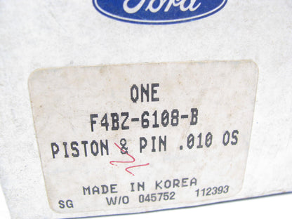NEW - OEM Ford F4BZ-6108-B Engine Piston .010'' For 1988-1993 Festiva 1.3L-L4