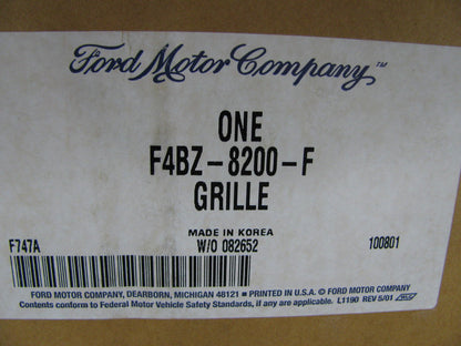 NEW Genuine OEM Ford F4BZ-8200-F Front Grille - 1994-1997 Aspire PERFORMANCE RED