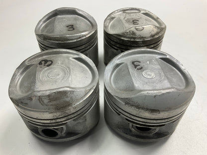 (4) NEW - OEM Ford F4CZ-6108-D Engine Piston - STD RED 95-96 Escort Tracer 1.9L