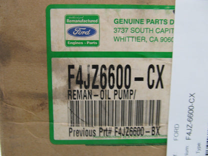 REMAN. OEM Ford F4JZ-6600-CX 1.6L 1.8L DOHC Engine Oil Pump