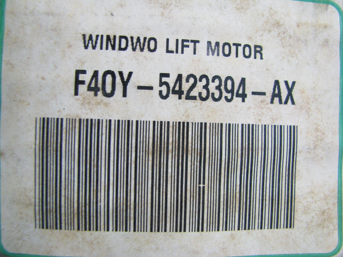 REMAN OEM Ford F4OY-5423394-AX REAR RIGHT Power Window Motor - 93-94 Continental