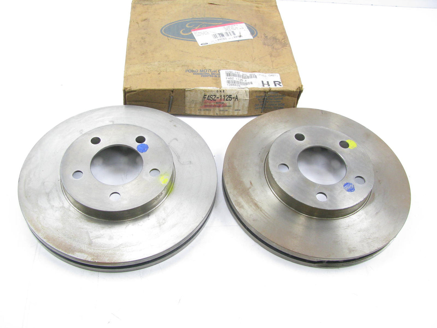 (2) NEW - OEM Ford F4SZ-1125-A Front Disc Brake Rotors PAIR