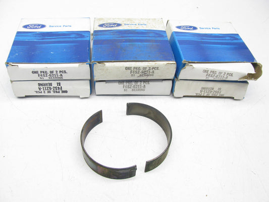 (6) NEW - OEM Ford F4SZ-6211-A Connecting Rod Bearings - STD 1994-1995 3.8L-V6