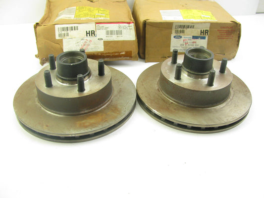 (2) NEW - OEM Ford F4TZ-1102-C Disc Brake Rotor And Hub Assembly - Front