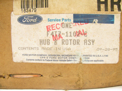 (2) NEW - OEM Ford F4TZ-1102-C Disc Brake Rotor And Hub Assembly - Front