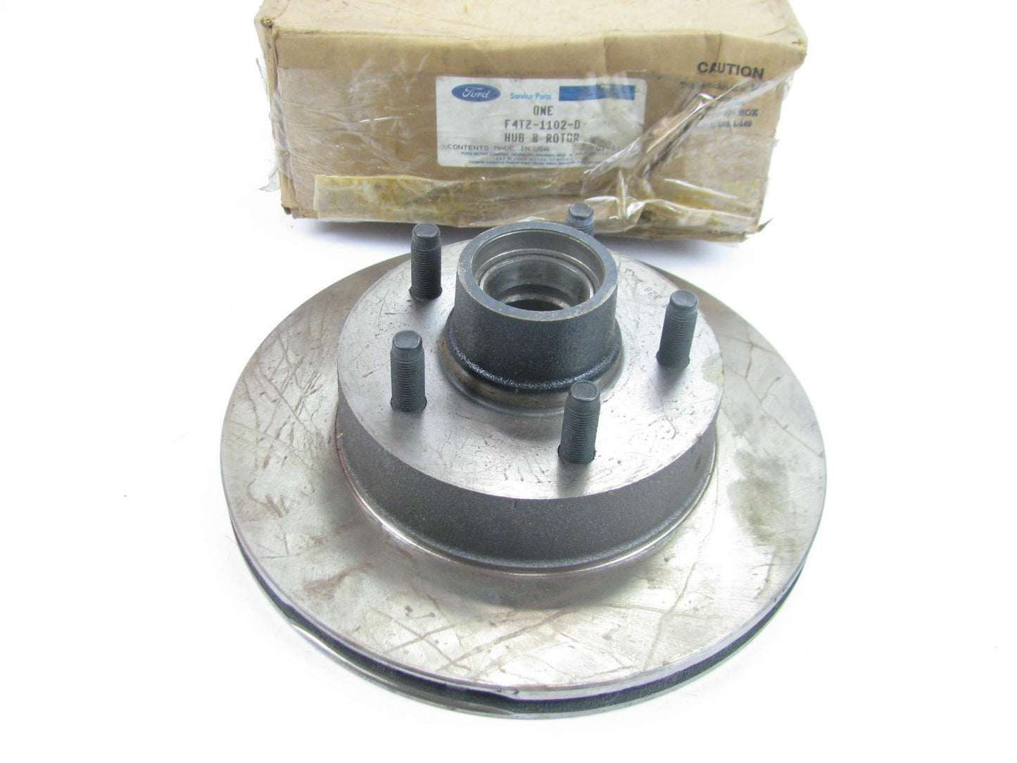 NEW GENUINE OEM Ford F4TZ-1102-D Front Brake Rotor W/ Hub  RWD (2WD) ONLY