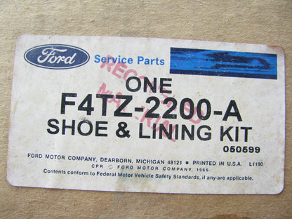 NEW GENUINE - OEM Ford F4TZ-2200-A Rear Drum Brake Shoes  12 1/8 X 3 1/2'' Brakes