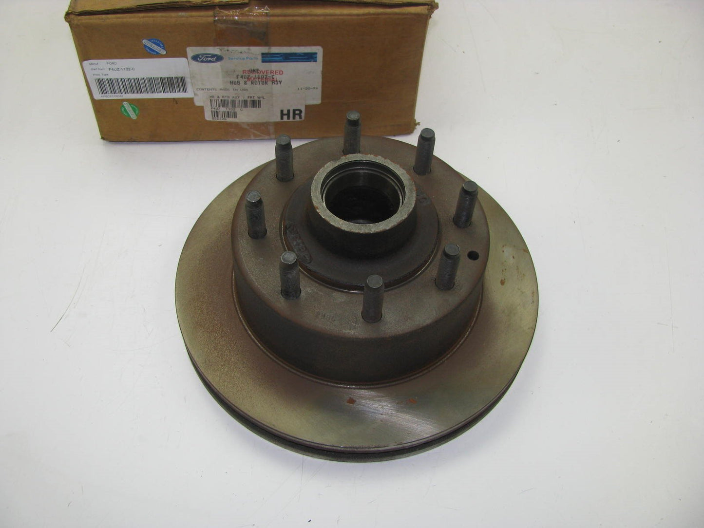 NEW - OEM GENUINE Ford F4UZ-1102-C FRONT Disc Brake Rotor  8-LUG  SRW