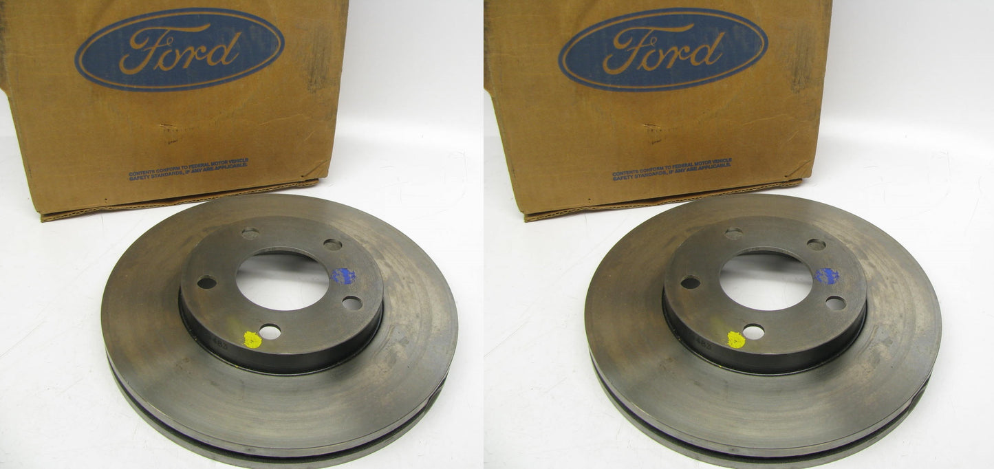 (2) New OEM Genuine Ford F4ZZ-1125-A Front Disc Brake Rotors For 94-04 Mustang