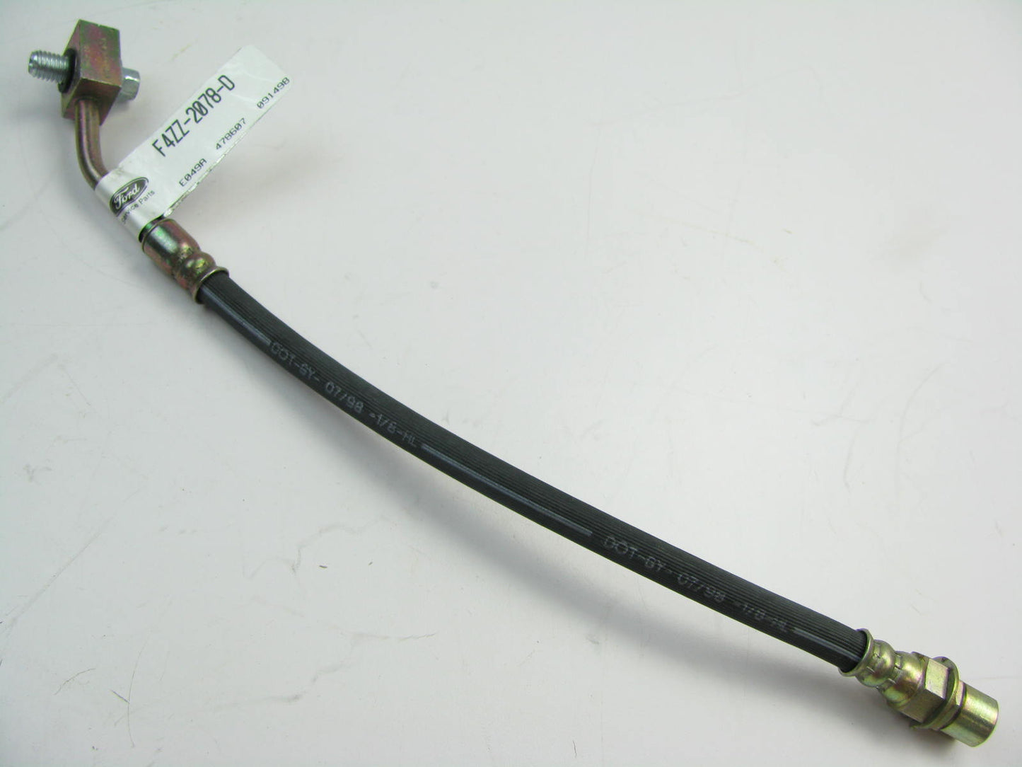 NEW - OEM Ford F4ZZ-2078-D Front Right Brake Hydraulic Hose 1994-1998 Mustang