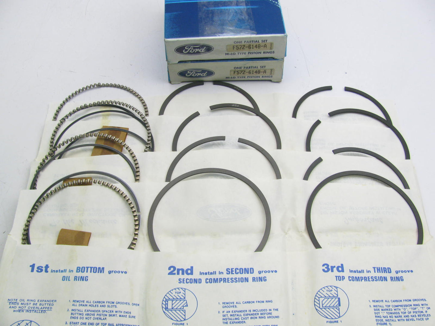 NEW - OEM Ford F57Z-6148-A-2 Complete Piston Ring Set STD 95-01 Ranger 2.3L 2.5L