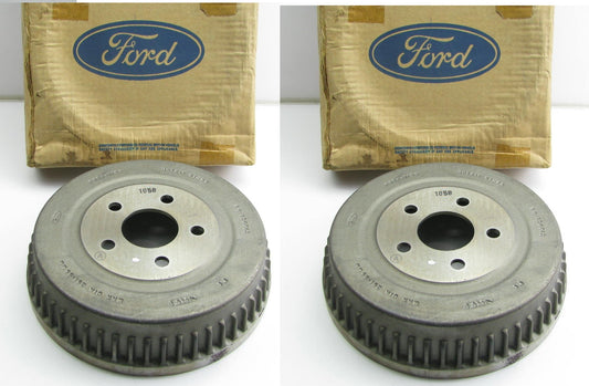 (2) NEW GENUINE OEM Ford F58Z-1126-A Brake Drums (For Steel Wheels ONLY)