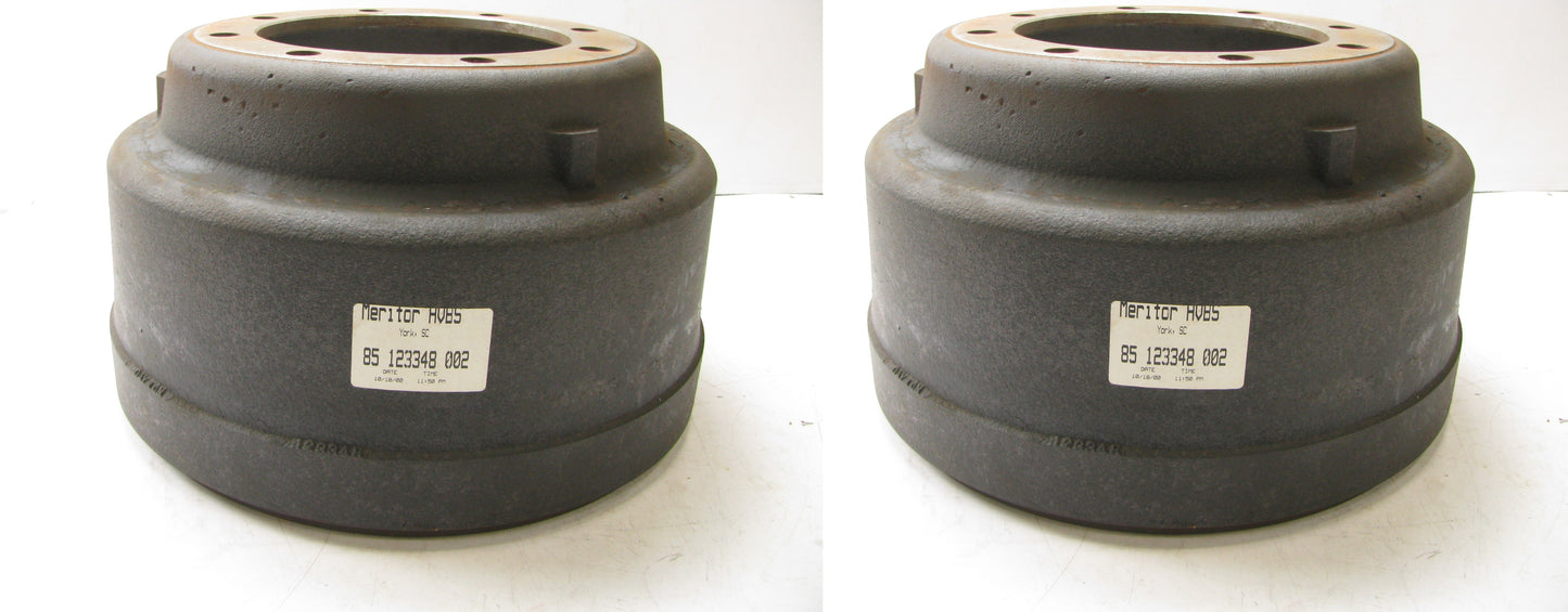 (2) OEM Ford F5HZ-1126-G Rear Brake Drums For 16.50'' X 7'' Brakes 85-123348-002