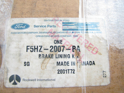 NEW - OEM Ford F5HZ-2007-BA Rockwell ''Q'' Brake Shoe Lining Kit, 16-1/2'' X 6''