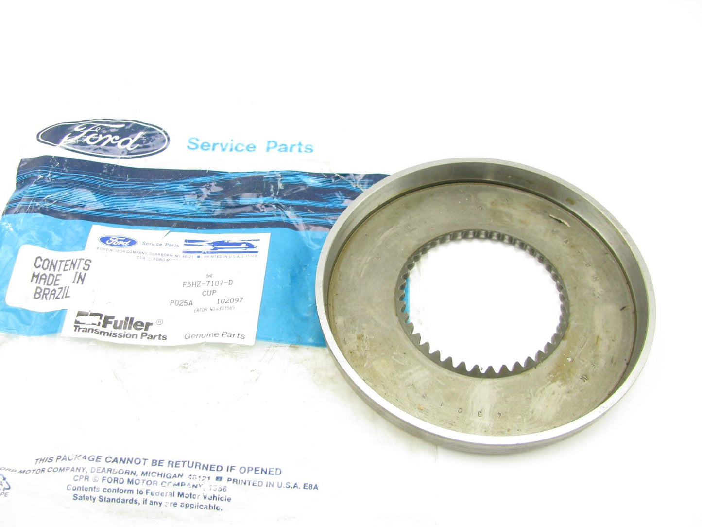 NEW - OEM Ford F5HZ-7107-D Manual Transmission Synchronizer Cup - FS-4205B