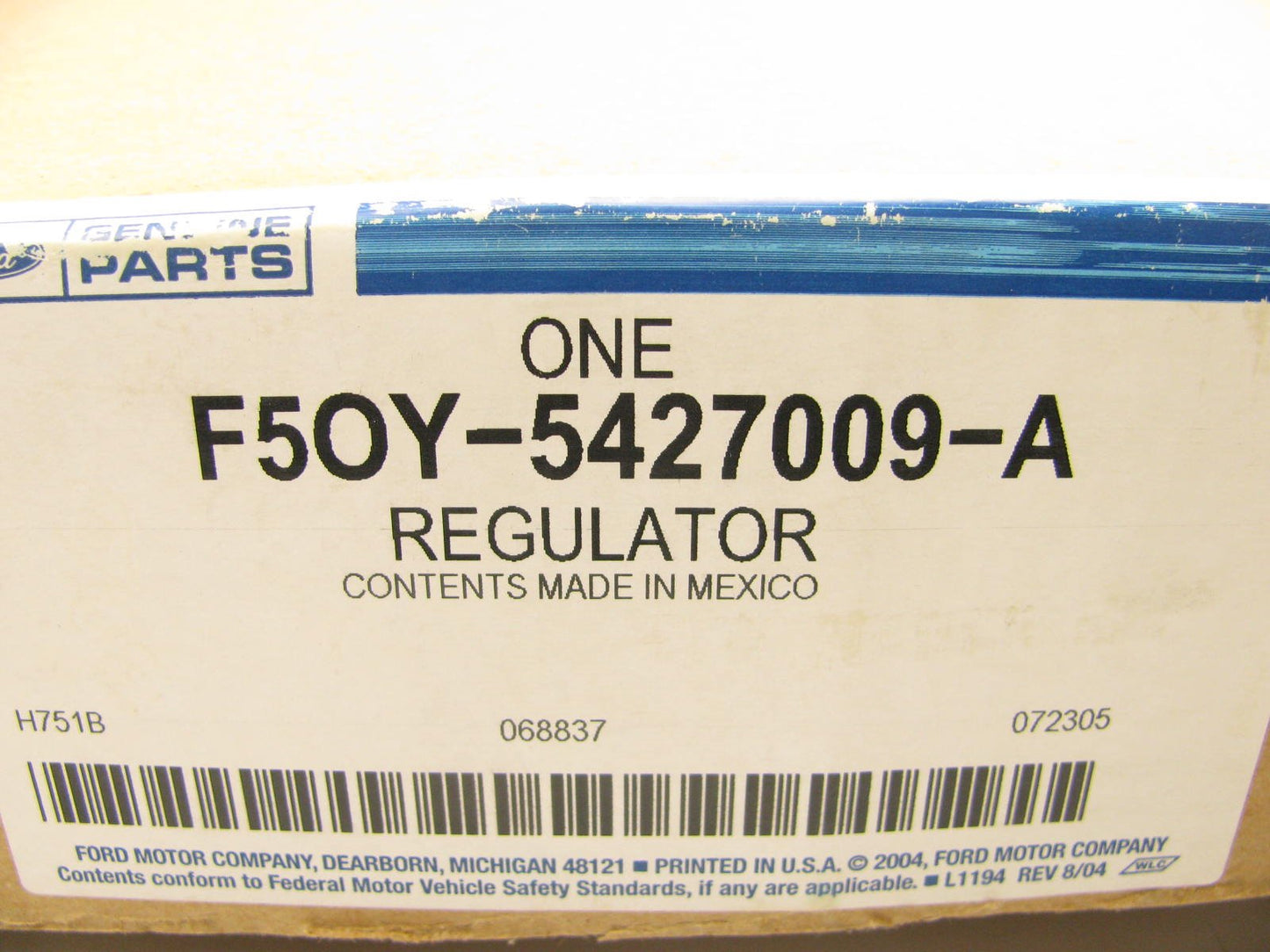 NEW - OEM Ford F5OY-5427009-A Rear Left Window Regulator 1995-2002 Continental