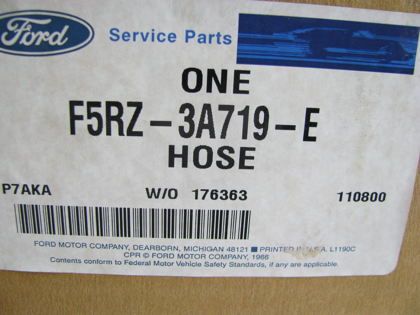 NEW - OEM Ford F5RZ-3A719-E Power Steering Pressure Hose 1995-98 Contour 2.5L